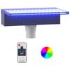 vidaXL Преливник за водопад с RGB LED, акрил, 30 см