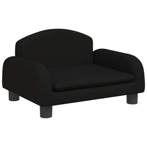 vidaXL Детски диван, черно, 50x40x30 см, текстил