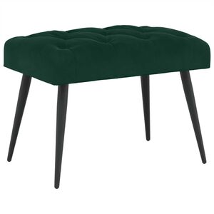 vidaXL Пейка с копчета Тъмнозелено 60 x 40 x 45 см Кадифе