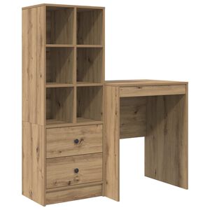 vidaXL Бюро Дъб 105,5 x 50 x 127 см 2 бр.