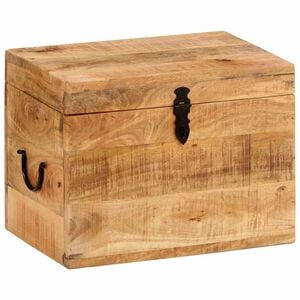 vidaXL Кутия за съхранение, 39x28x31 см, мангово дърво масив