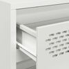 vidaXL Бюфет, бял, 68x39x58,5 см, студеновалцувана стомана
