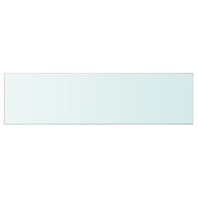 vidaXL Рафтове, 2 бр, панели прозрачно стъкло, 110x30 см