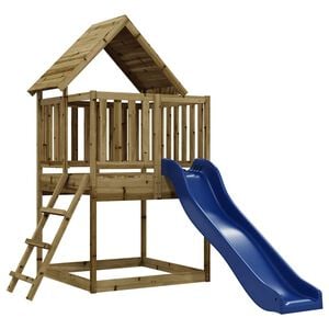 vidaXL Комбинирано детско съоръжение за игра, импрегниран бор