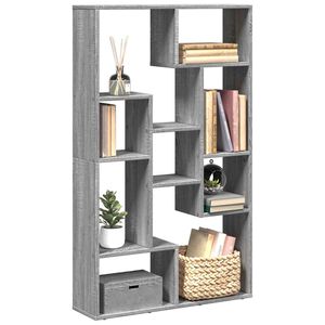 vidaXL Библиотека, сив сонома, 72x20x120,5 см, инженерно дърво