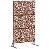 vidaXL Екран за уединение 100 x 50 x 180 см Кортенова стомана