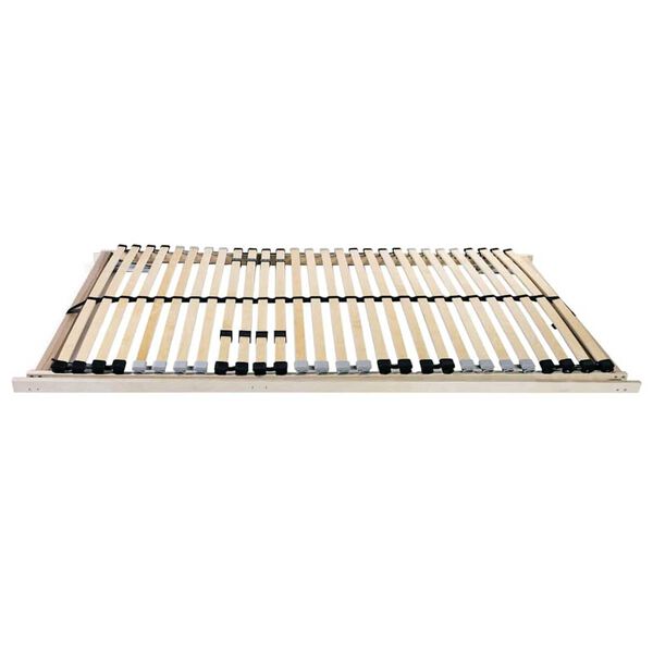 vidaXL Ламелна подматрачна рамка Кафяво 100 x 190 cm Солидно бук