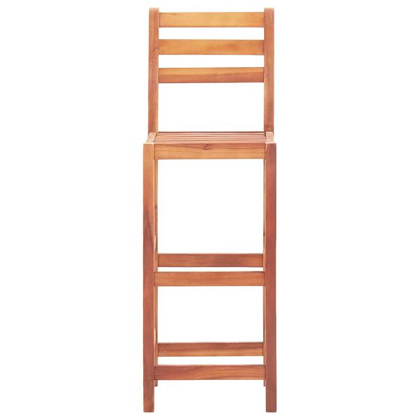 vidaXL Бар столове, 2 бр, акациево дърво масив