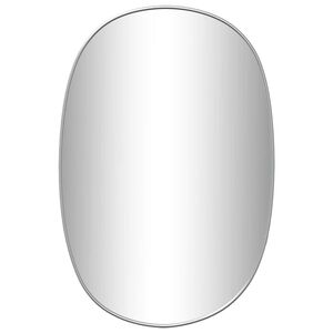 vidaXL Стенно огледало сребро 50x35 см овално