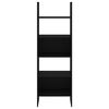 vidaXL Библиотека, черна, 60x35x180 см, инженерно дърво