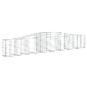 vidaXL Дъговидна габионна кошница 400x30x60/80 см поцинковано желязо