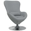 vidaXL Стол яйце Светлосиво 63 x 73 x 90 см текстил