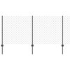 vidaXL Ограда с пост Сив 1 x 10 m Стомана и PVC