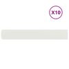 vidaXL Краища за тревни площи 10 бр. бели студено валцувана стомана