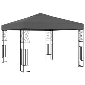 vidaXL Беседка, 3х3 м, антрацит, плат