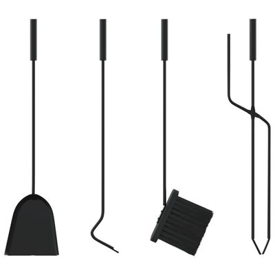 vidaXL Комплект инструменти за камина от 5 части 18x56 см стомана