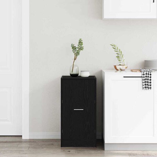 vidaXL Аптекарски шкаф Черен дъб 40 x 41 x 77.5 см Инженерно дърво