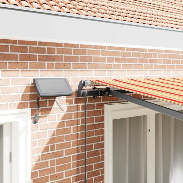 vidaXL Сгъваем навес Жълт и оранжев 300 x 250 cm текстил