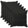 vidaXL Калъфка за възглавница 6 pcs HOUTEN Черно 65 х 65 см Кадифе
