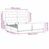 vidaXL Рамка за легло с таблото Тъмнокафяв 180 x 200 cm текстил
