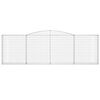 vidaXL Габионни кошници арка 20 бр 400x30x120/140см поцинковано желязо