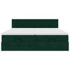 vidaXL Османска легло с матраци, тъмнозелено, 180x200 см, кадифе