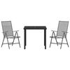 vidaXL Комплект за хранене в градината 3 pcs Антрацит