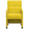 vidaXL Столове с Колела с колела 2 pcs Жълто 58 x 65 x 98 см Кадифе