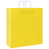 vidaXL Хартиени торбички 50 бр с дръжки жълти 45x17x48 см