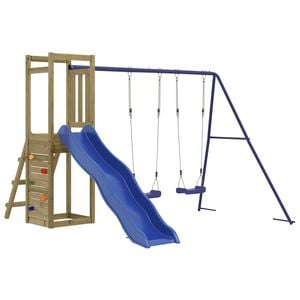 vidaXL Комбинирано детско съоръжение за игра, импрегниран бор