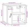vidaXL Стенен шкаф 31,5x30x30 см, масивна дървесина, бор