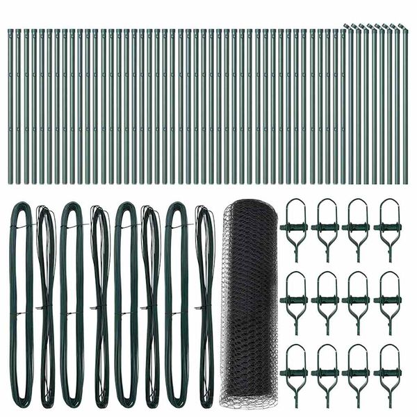 vidaXL Стълб за ограда. Сив 100 x 0,8 м (13 мм мрежа) Стомана и PVC