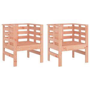 vidaXL Градински столове, 2 бр, 61,5x53x71 см, масивно дугласко дърво