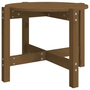vidaXL Кафе маса, меденокафява, &Oslash; 62,5x45 см, борово дърво масив