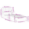 vidaXL Рамка за легло Viana без матрак, сива, 90x200 см, изкуствена кожа