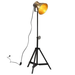 vidaXL Подова лампа, 25 W, античен месинг, 35x35x65/95 см, E27