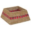 vidaXL Коло за коледно дърво Квадратна Натурално 50 x 50 x 25 cm