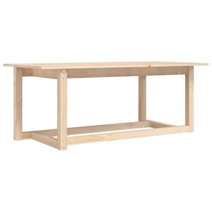 vidaXL Кафе маса, 110x55x45 см, борово дърво масив