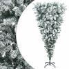 vidaXL Обърната обратно изкуствена коледна елха 150 см PVC и стомана