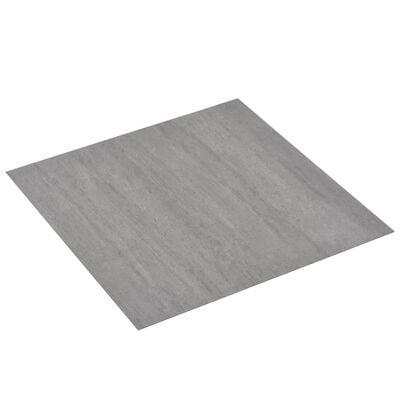 vidaXL Самозалепващи подови дъски от PVC, 5,11 м², напръскано сиво
