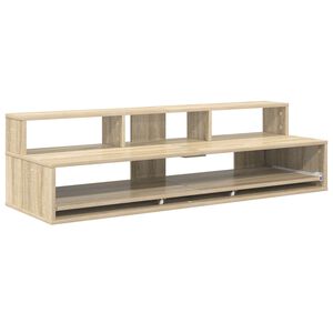 vidaXL Студио бюро Дъб сонома 152 x 42,5 x 36 см Инженерна дървесина
