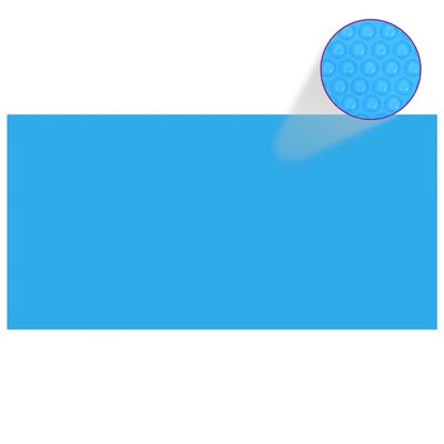 vidaXL Покривало за басейн, синьо, 488x244 см, PE