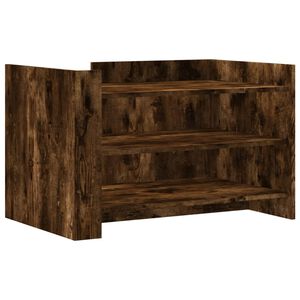vidaXL Кафе маса, опушен дъб, 80x50x50 см, инженерно дърво