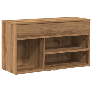 vidaXL Пейка за обувки, дъб артизан, 80x30x45 см, Инженерна дървесина