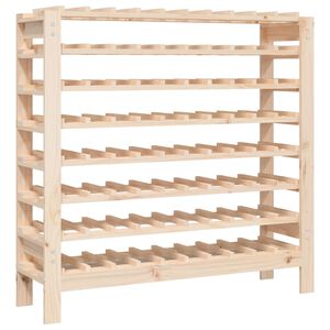 vidaXL Поставка за вино 109,5x30x107,5 см масивна чамова дървесина