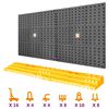 vidaXL Стена за инструменти 500x1000 мм 50 куки PP