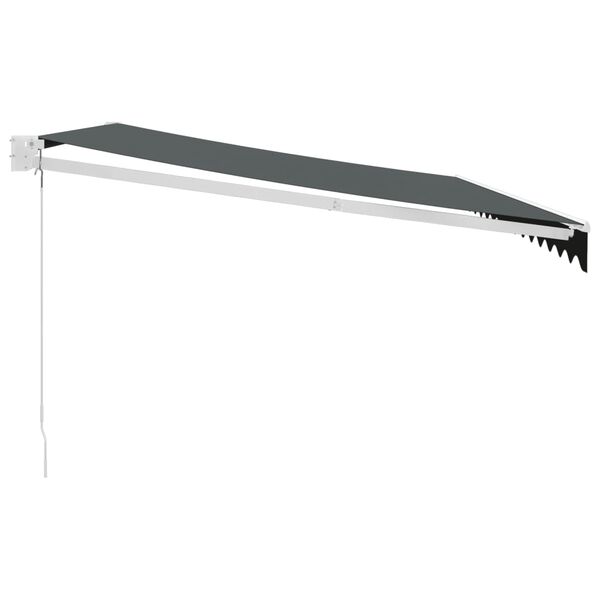 vidaXL Прибираща се тента антрацит 4x3 м плат и алуминий