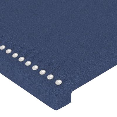vidaXL LED горна табла за легло, синя, 80x5x78/88 см, плат
