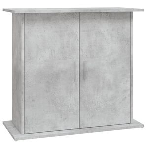 vidaXL Стойка за аквариум, бетонна, сива, 81x36x73 см, инженерно дърво