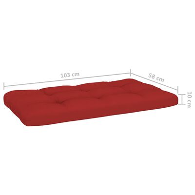 vidaXL 2-местен палетен диван/възглавници бор/меденокафява импрегнация